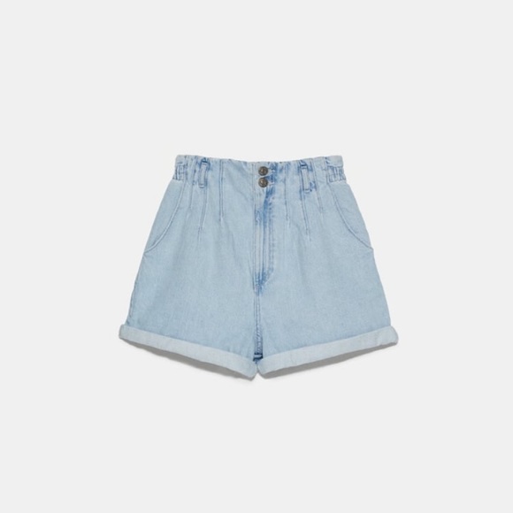 Denim paper bag shorts 🩳 - Picture 1 of 4